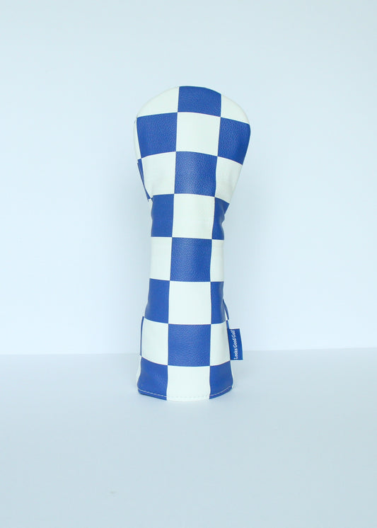 Checkerboard Golf Headcovers - Blue & White - Driver, Fairway Wood, Hybrid