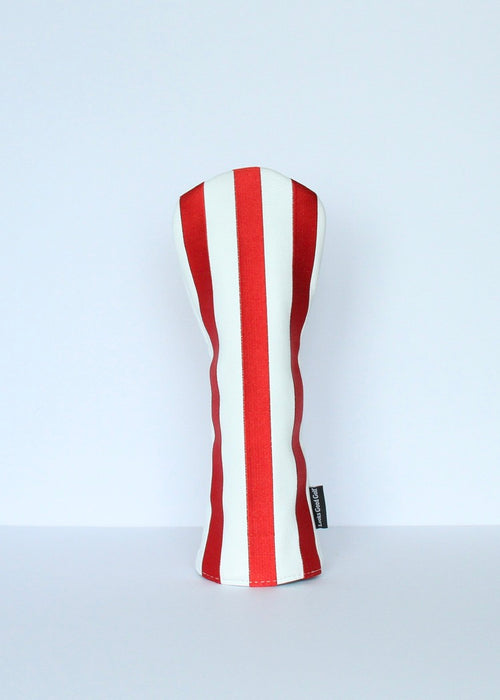 Striped Golf Headcovers Crimson and White - Driver, Fairway Wood, Hybrid