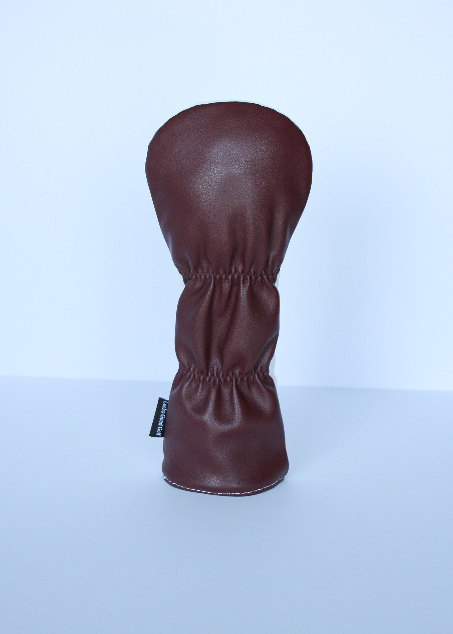 Maroon and white cowbell golf fairway wood  headcover with custom design