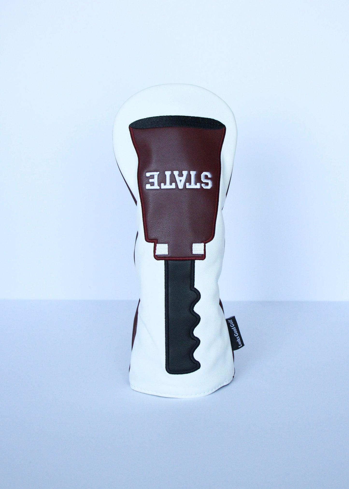 Mississippi State University Cowbell fairway wood golf headcover front view