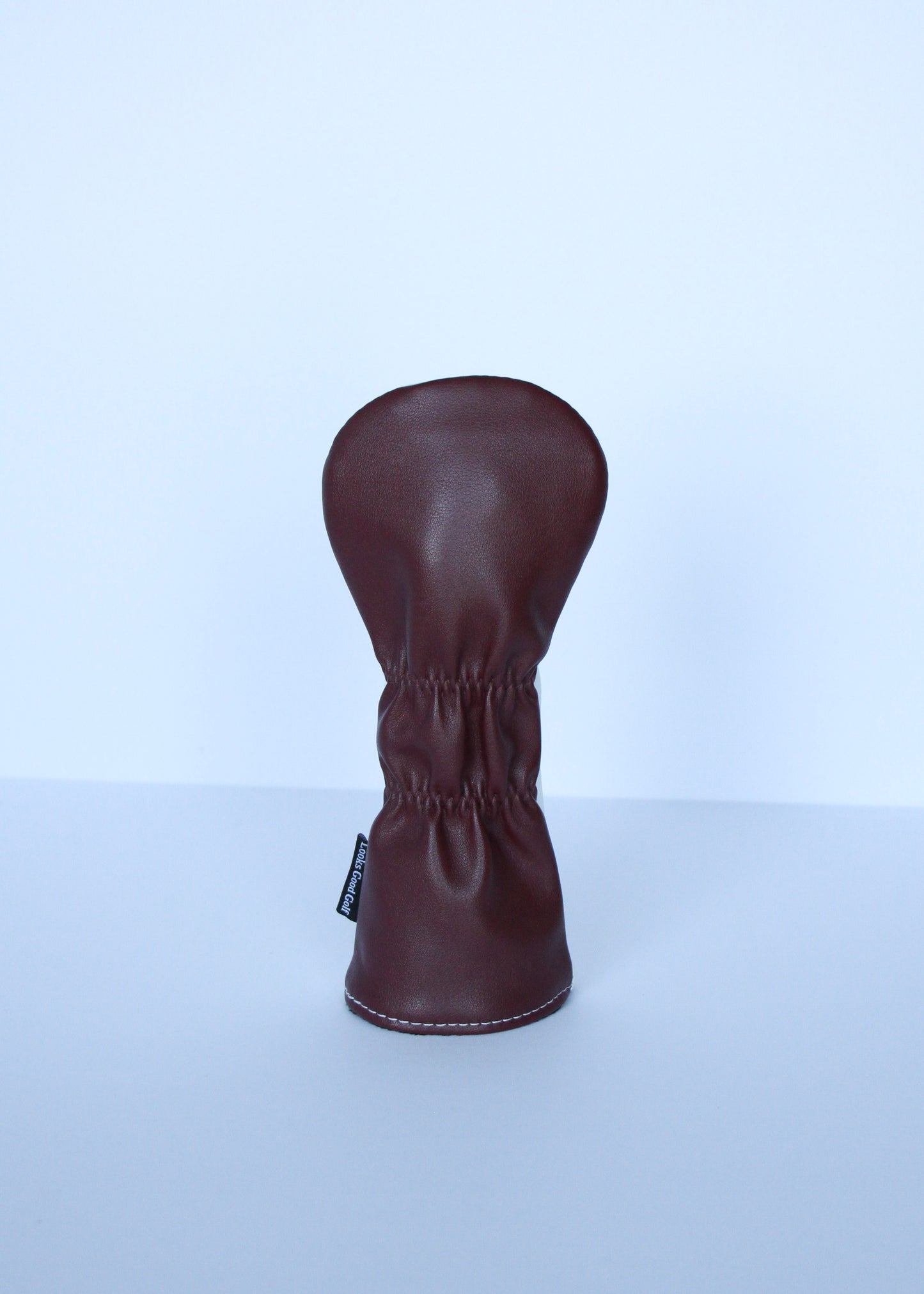 Maroon and white cowbell golf hybrid  headcover with custom design